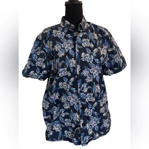 Perry Ellis Floral Short Sleeve Button Down